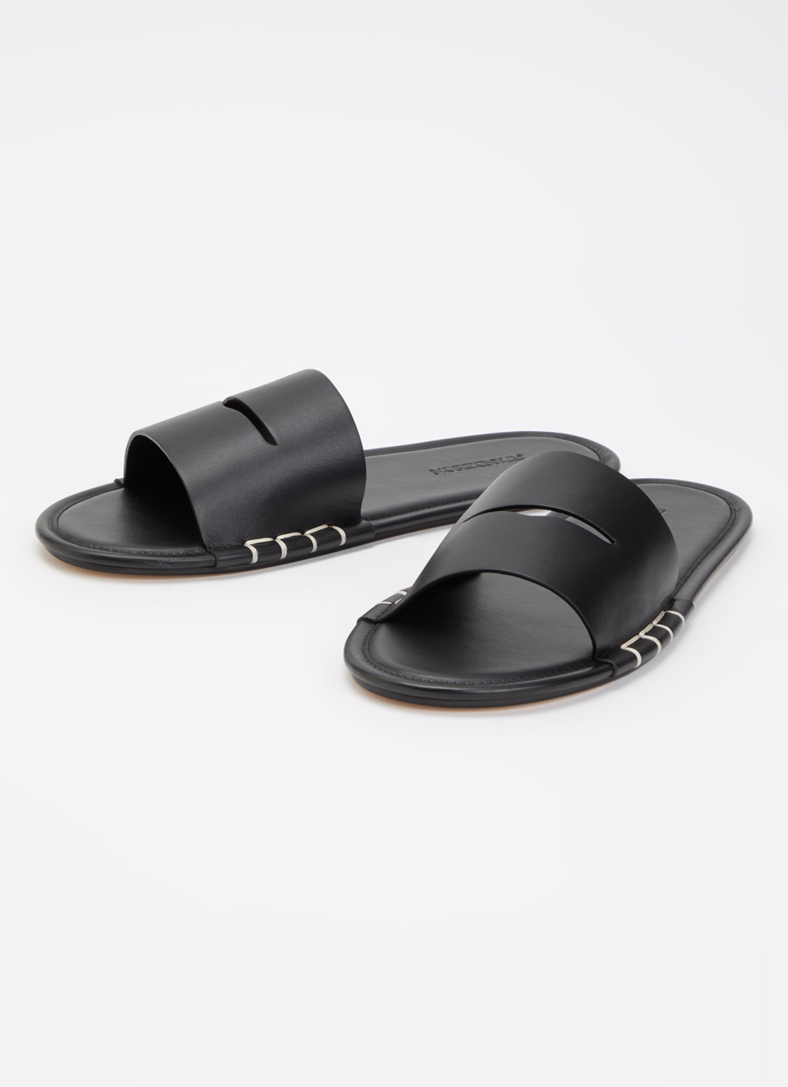 J.W. Anderson Loafer slipper van kalfsleer - detail zwart