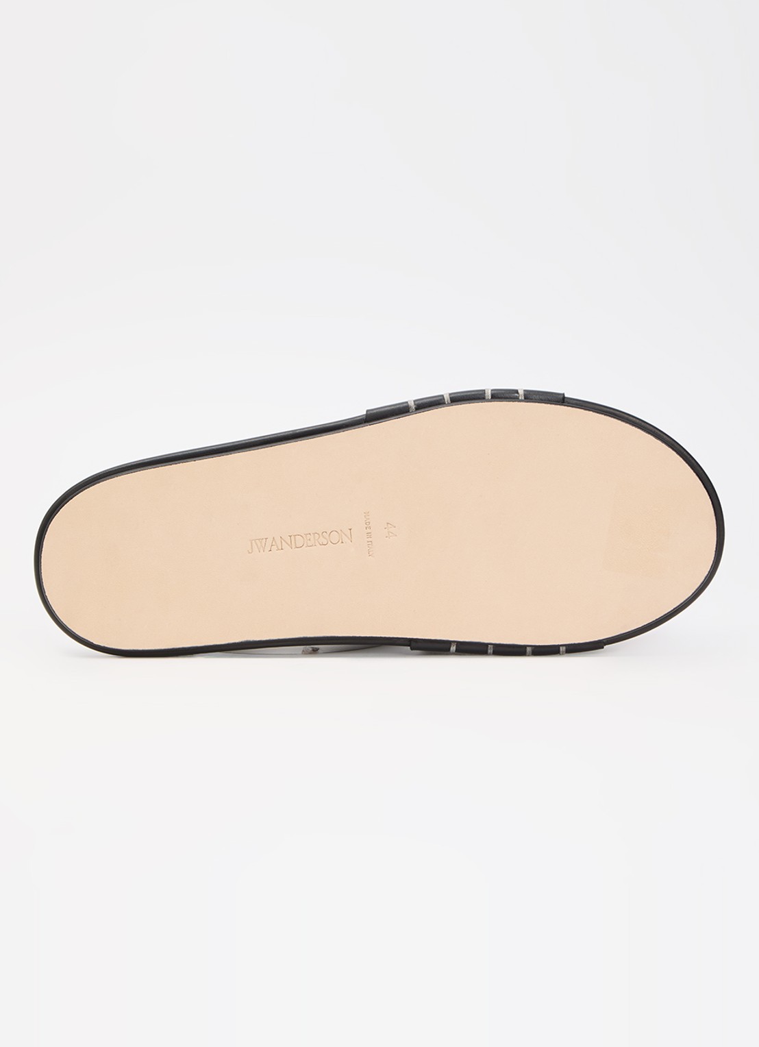 J.W. Anderson Loafer slipper van kalfsleer - detail 3 zwart