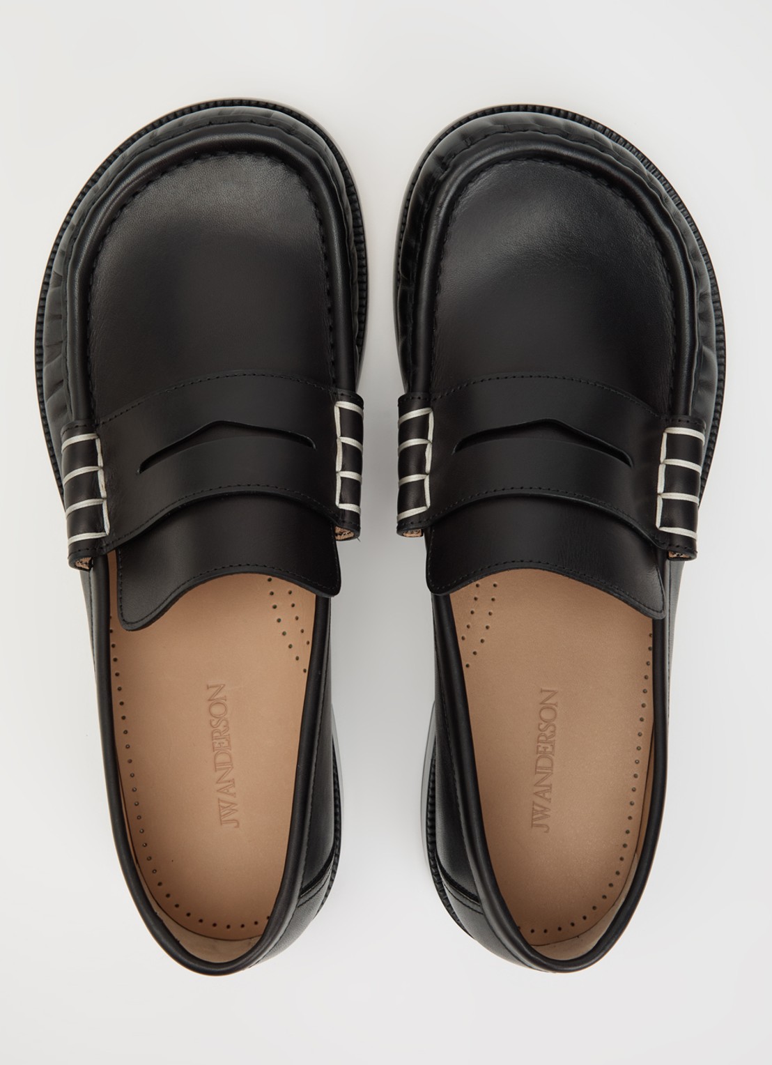 J.W. Anderson Loafer van kalfsleer - detail 3 zwart