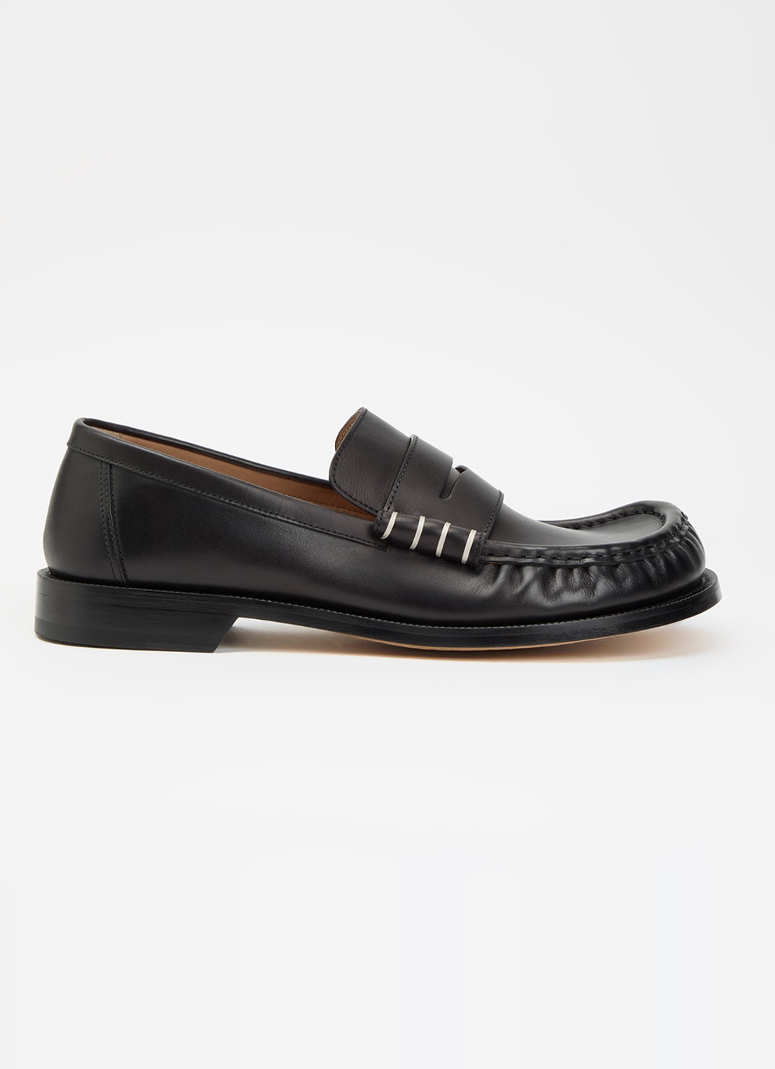 J.W. Anderson Loafer van kalfsleer - voorkant 6 zwart
