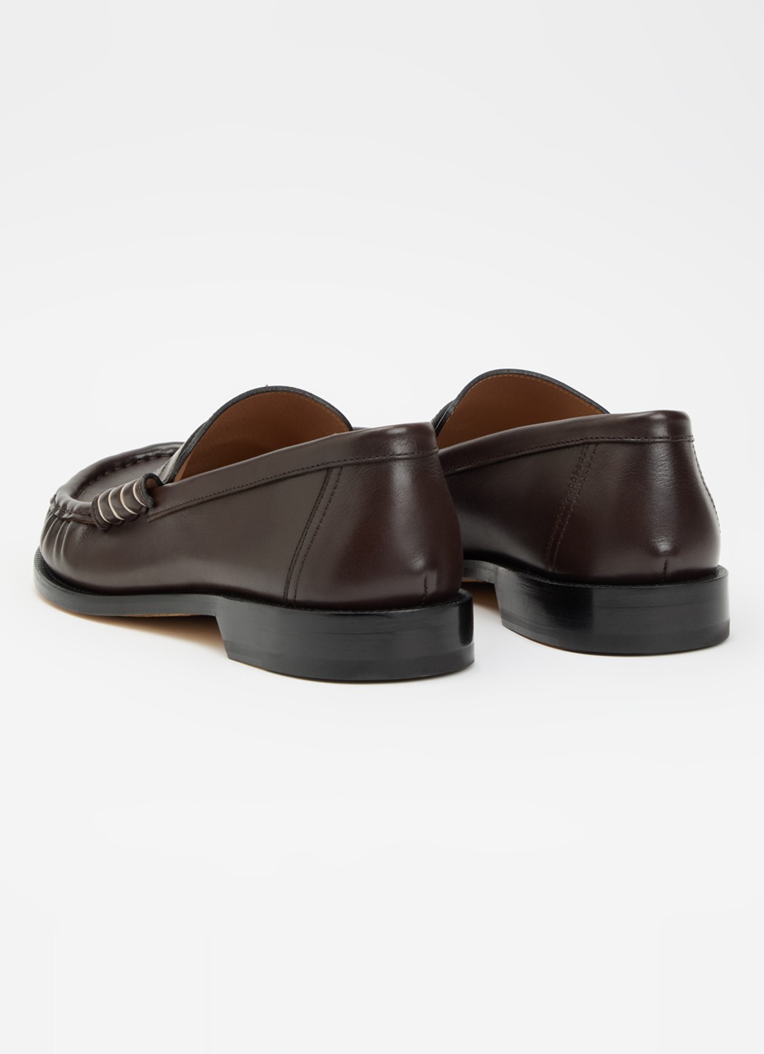 J.W. Anderson Loafer van kalfsleer - achterkant 6 chocoladebruin
