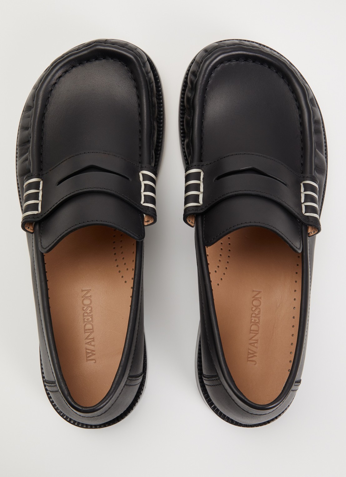 J.W. Anderson Loafer van kalfsleer - detail 4 zwart