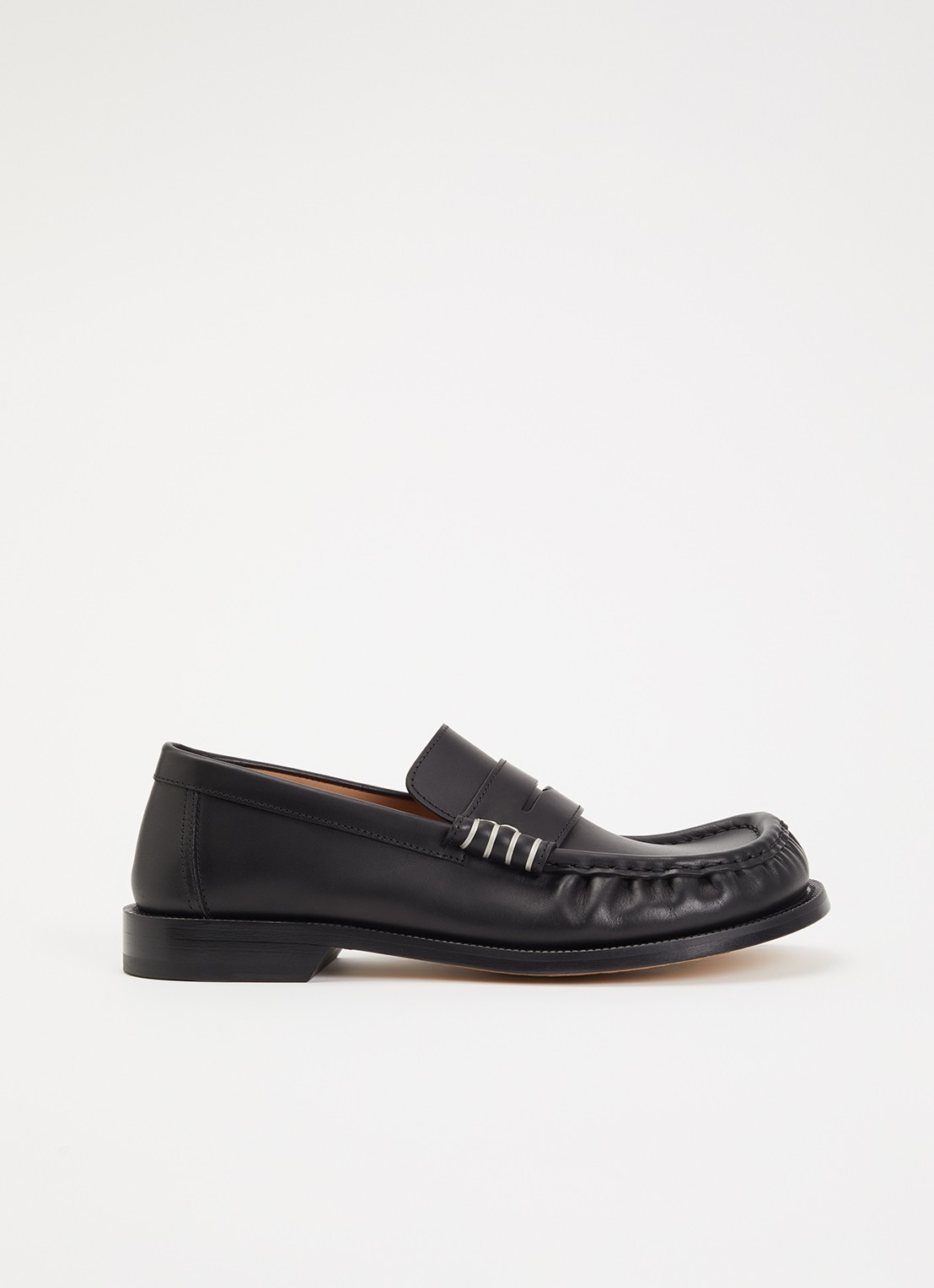 J.W. Anderson Loafer van kalfsleer - voorkant zwart
