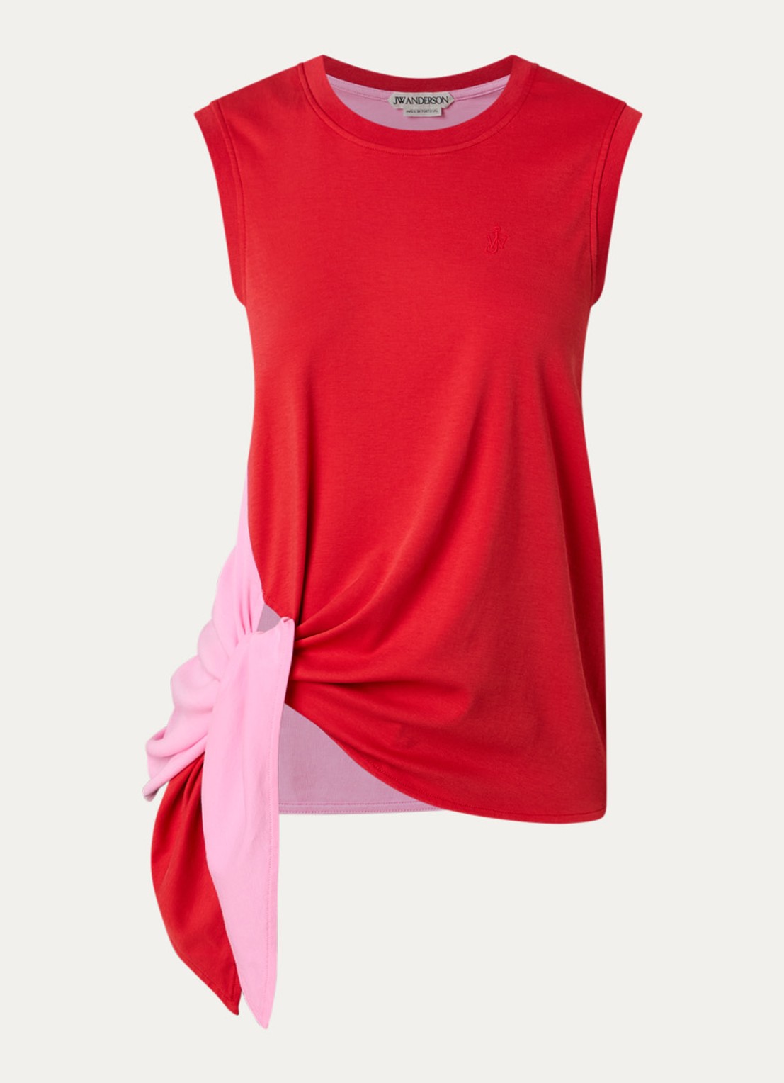 J.W. Anderson Mouwloze top met strikdetail - voorkant 4 rood