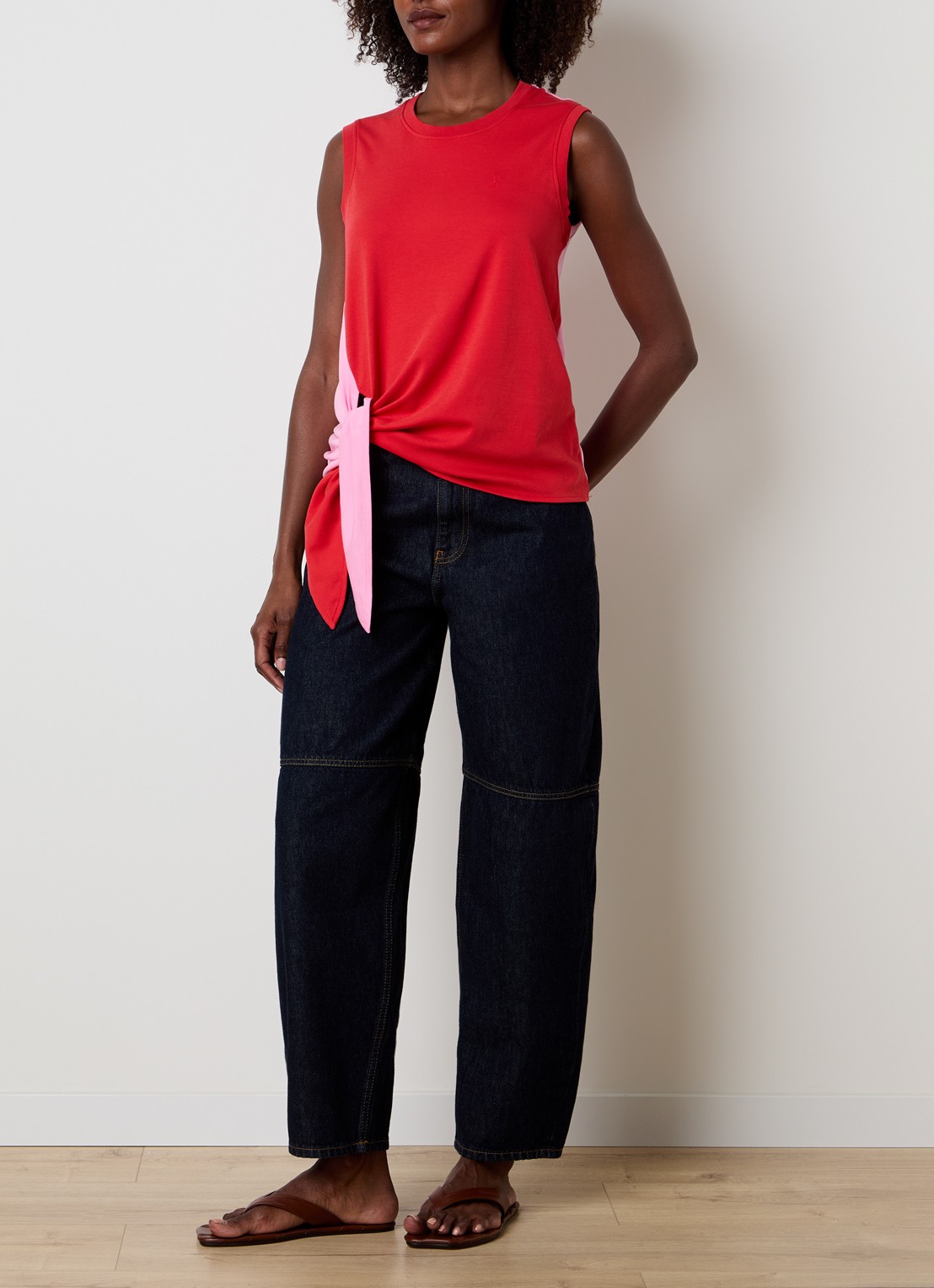 J.W. Anderson Mouwloze top met strikdetail - voorkant 5 rood