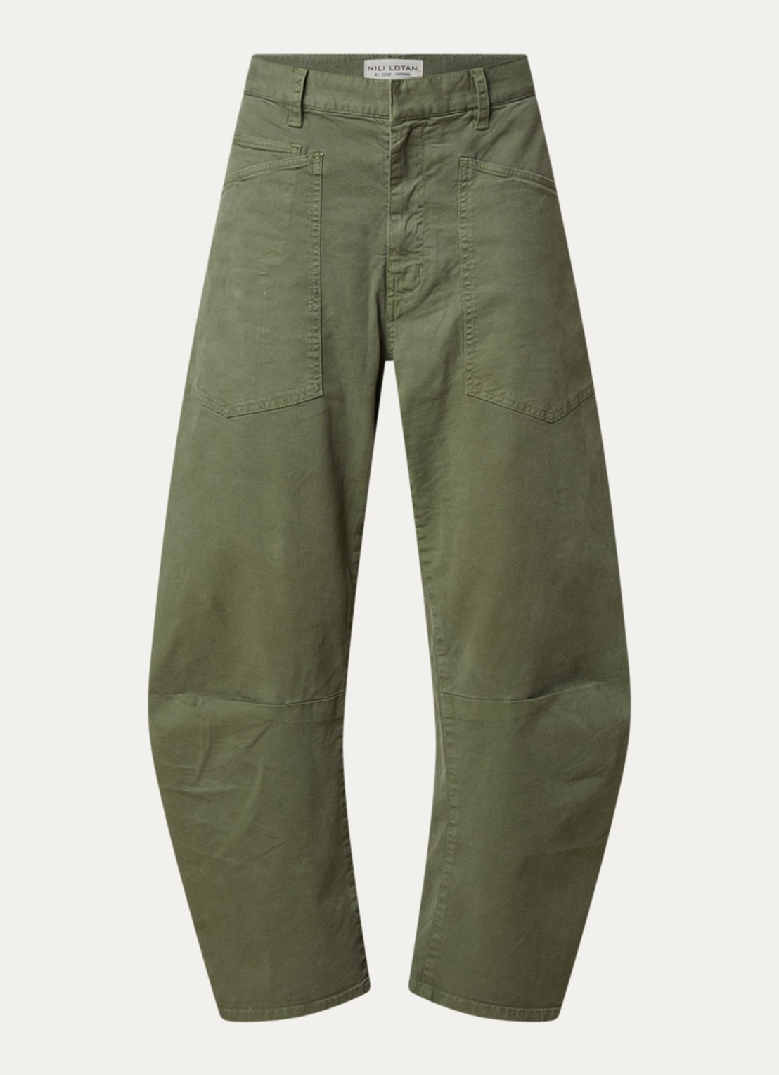 J.W. Anderson Shon high waist balloon fit broek met steekzakken - voorkant 5 groen