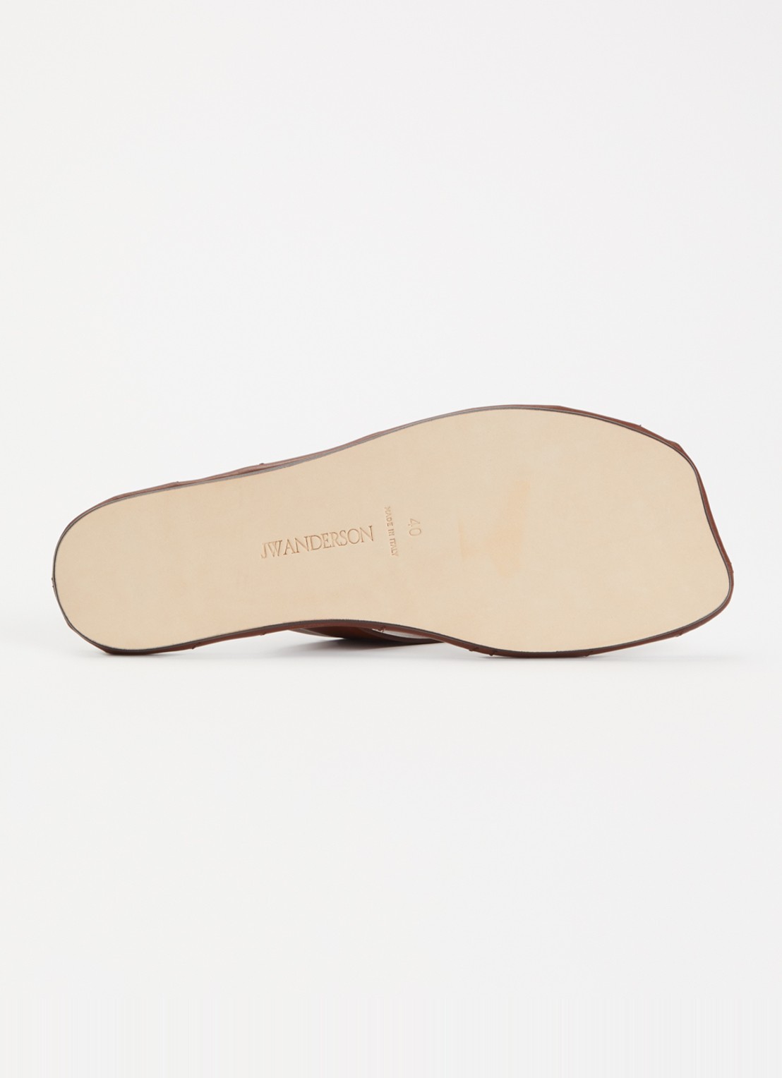 J.W. Anderson Slipper van kalfsleer - detail 4 bruin