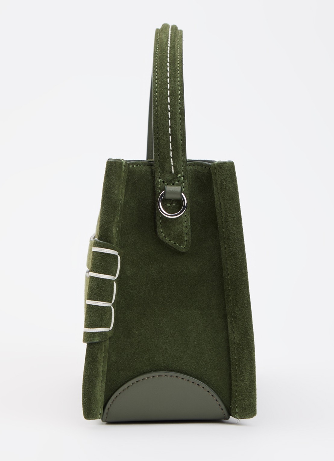 J.W. Anderson Small Loafer handtas van kalfssuède met afneembare schouderriem - detail 3 groen