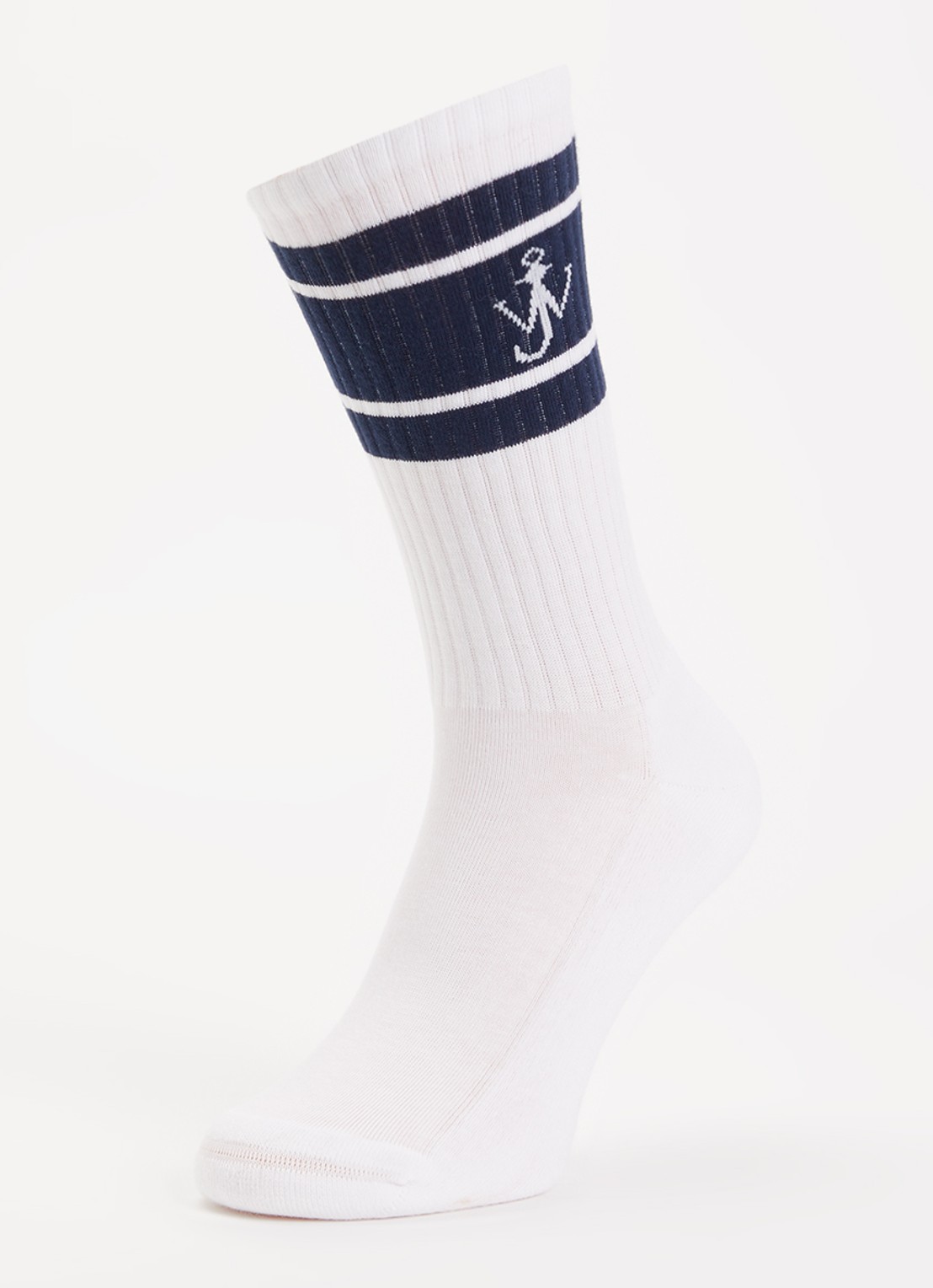 J.W. Anderson Sokken in katoenblend met logo - detail donkerblauw