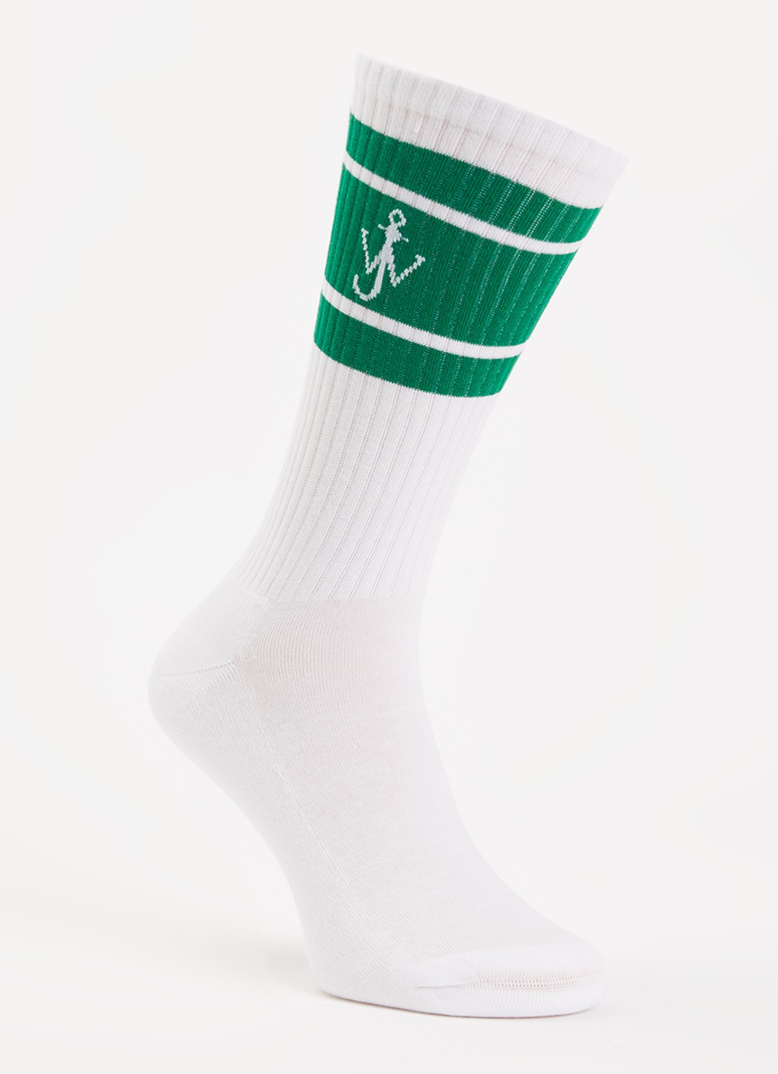 J.W. Anderson Sokken in katoenblend met logo - voorkant groen