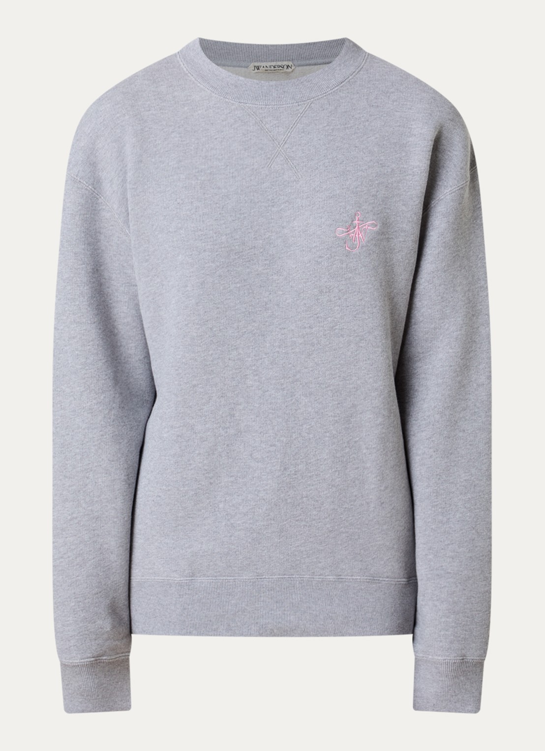 J.W. Anderson Sweater met logoborduring - voorkant 3 grijsmele