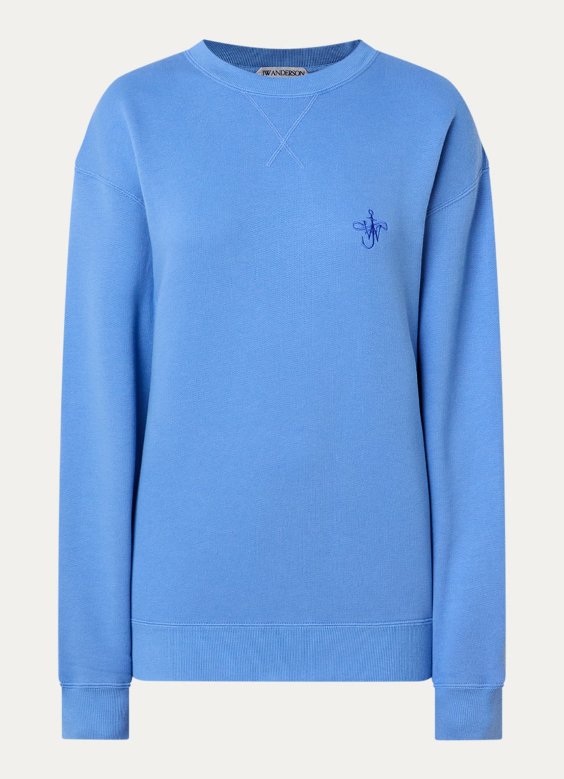 J.W. Anderson Sweater met logoborduring - voorkant 3 blauwgrijs