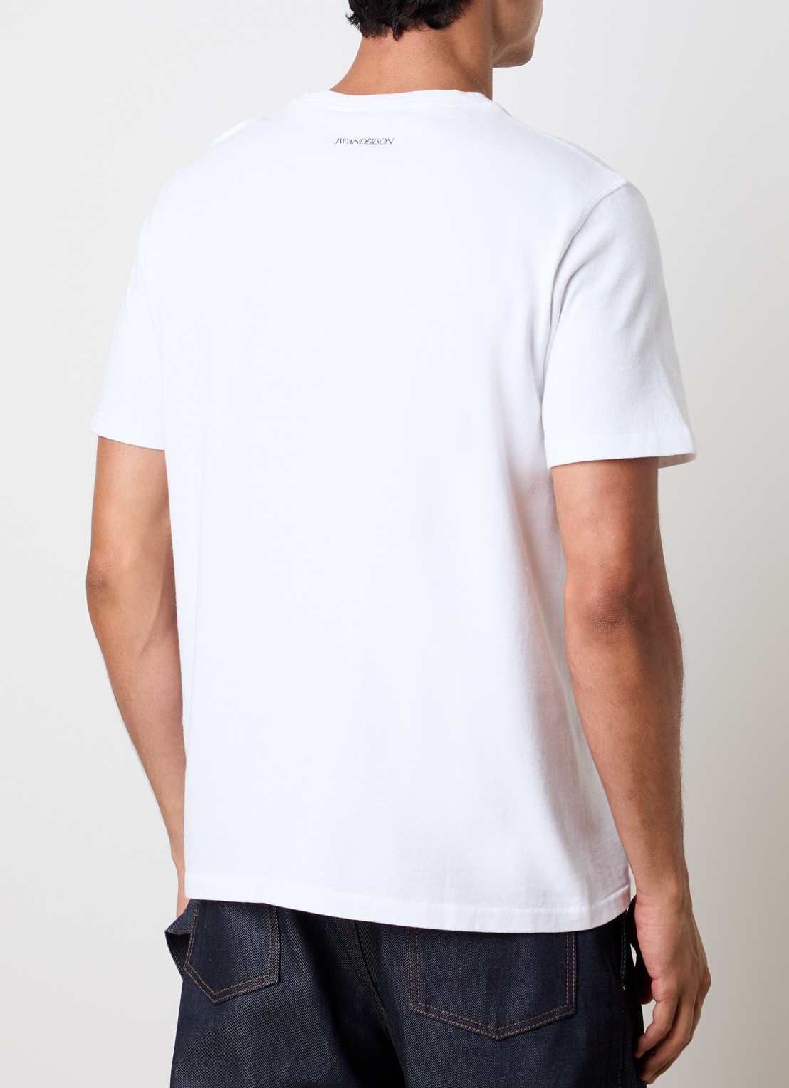 J.W. Anderson T-shirt met print - achterkant 3 gebroken wit