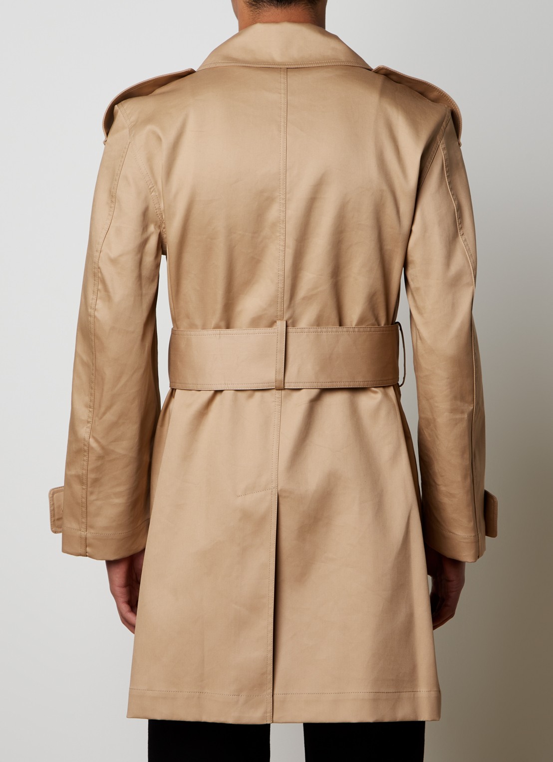 J.W. Anderson Trenhcoat met steekzakken en ceintuur - achterkant 4 beige