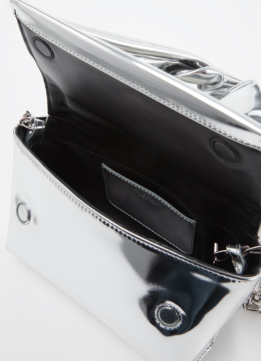J.W. Anderson Twister Mirror Midi handtas met metallic finish - detail 3 zilver