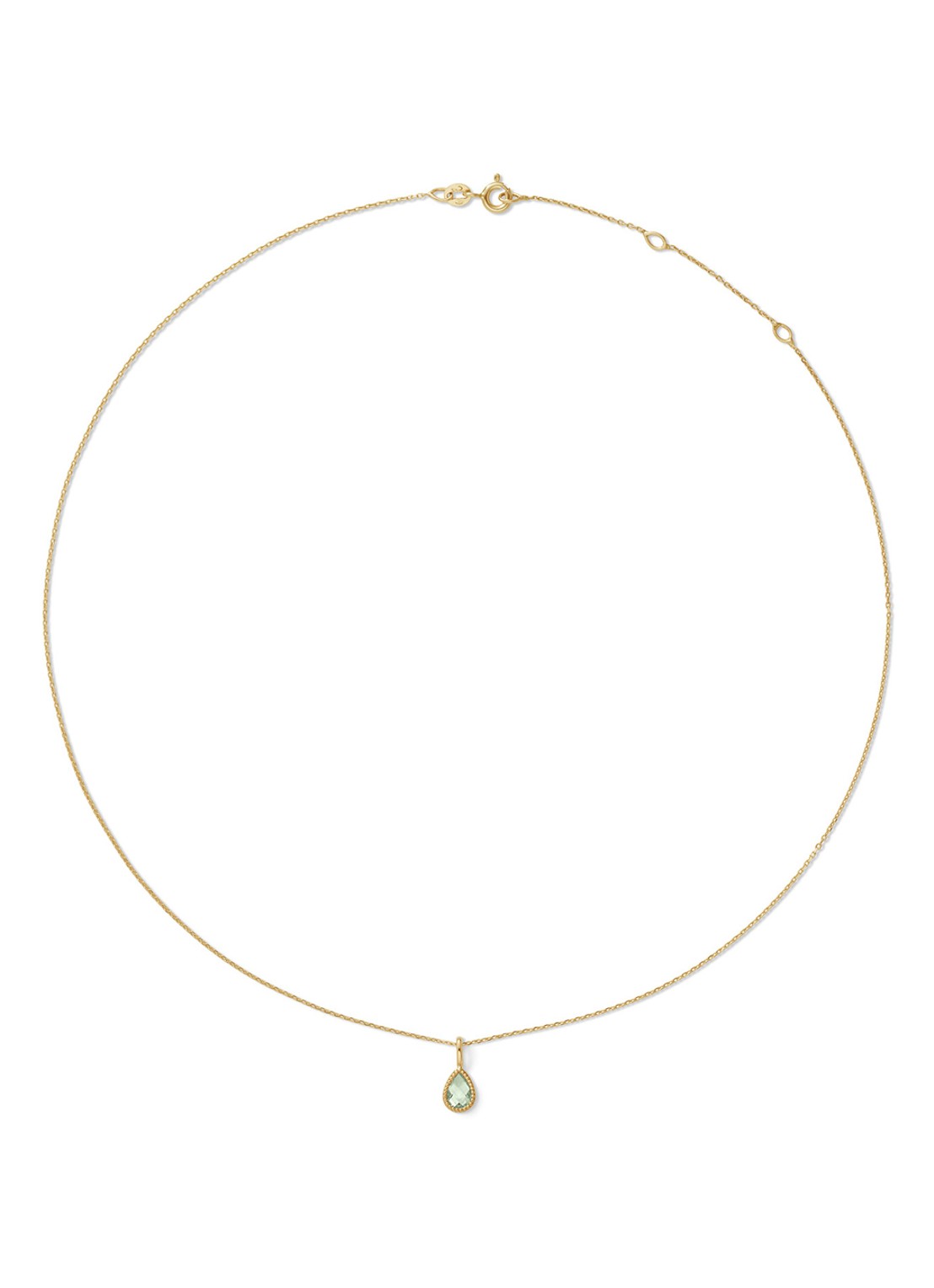Jackie 14K Gold Amstel ketting van 14 karaat geelgoud - detail 2 groen