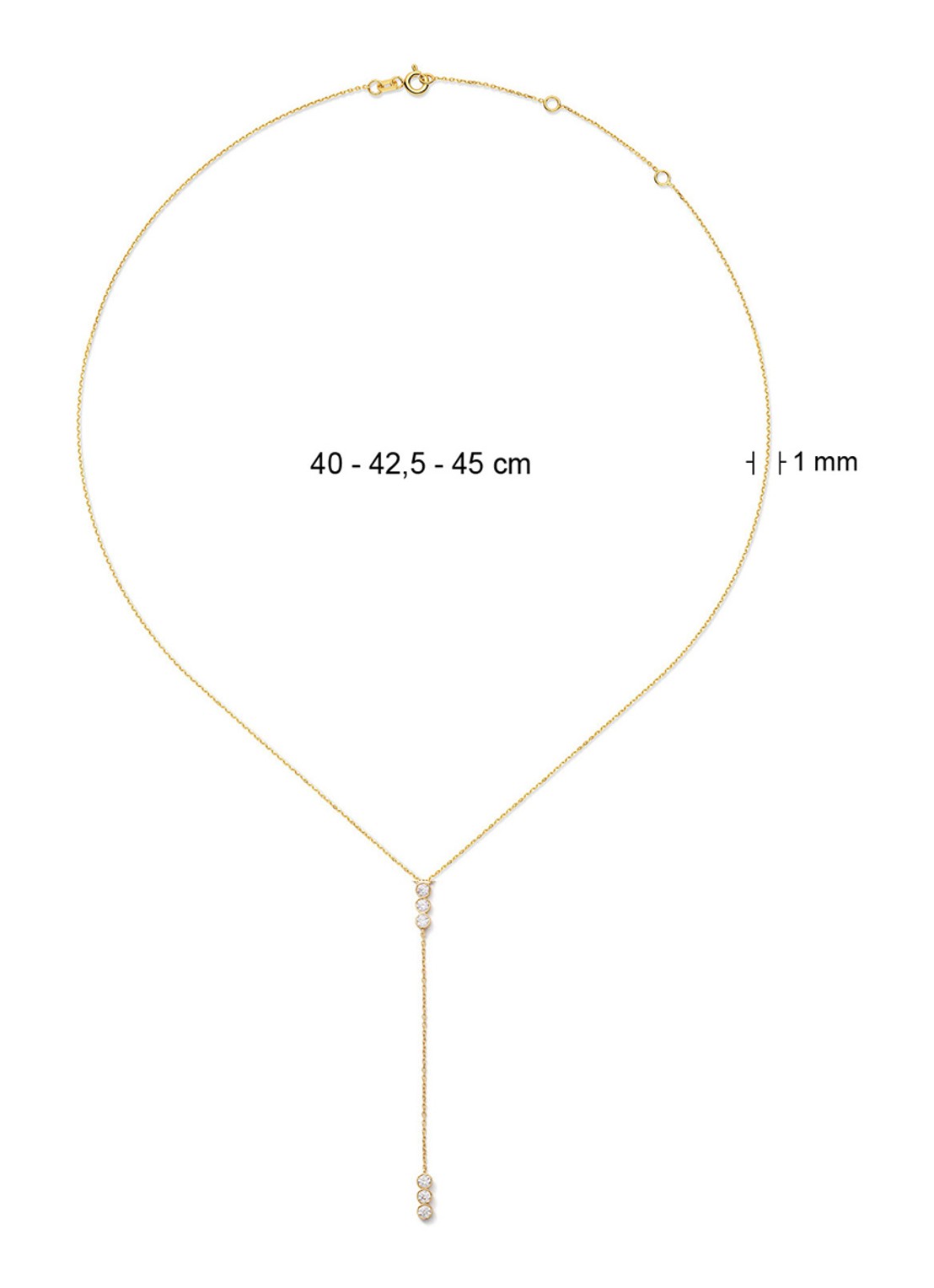 Jackie 14K Gold Cape Point ketting van 14 karaat geelgoud - detail 4 goud
