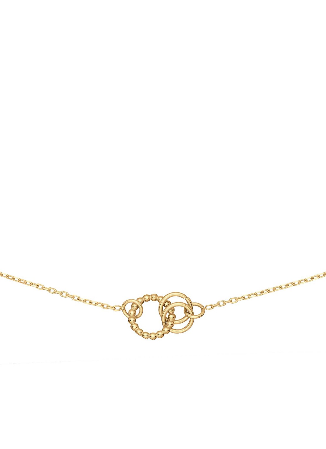 Jackie 14K Gold Castello ketting van 14 karaat geelgoud - voorkant geelgoud