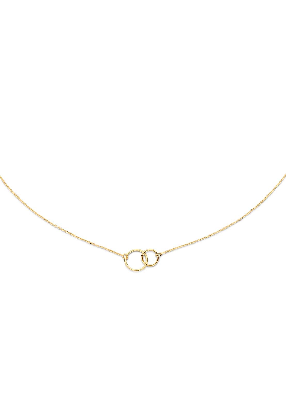 Jackie 14K Gold Cirkels ketting van 14 karaat geelgoud - detail geelgoud