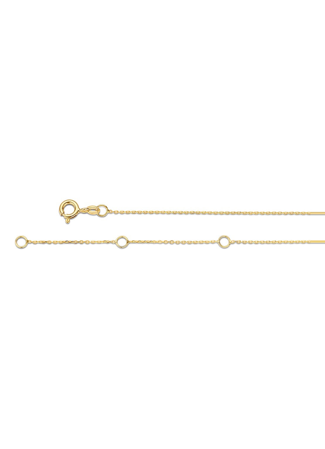Jackie 14K Gold Cirkels ketting van 14 karaat geelgoud - detail 2 geelgoud