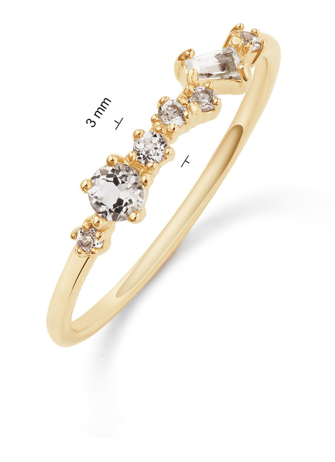 Jackie 14K Gold Clifton ring van 14 karaat geelgoud - detail 4 goud