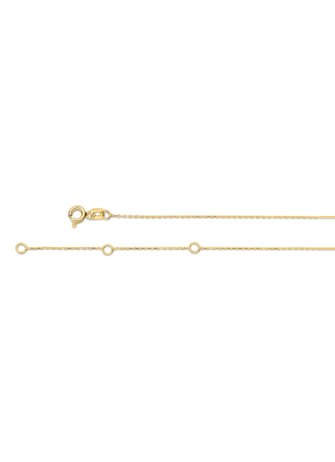Jackie 14K Gold Disc Y-ketting van 14 karaat geelgoud - detail 3 geelgoud