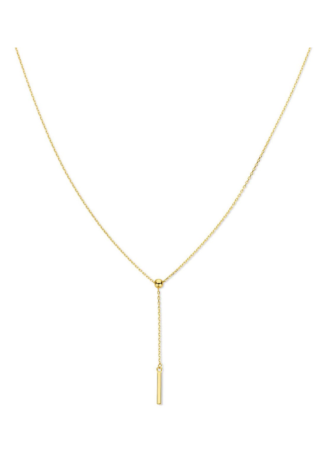 Jackie 14K Gold Gracia ketting van 14 karaat geelgoud - voorkant geelgoud