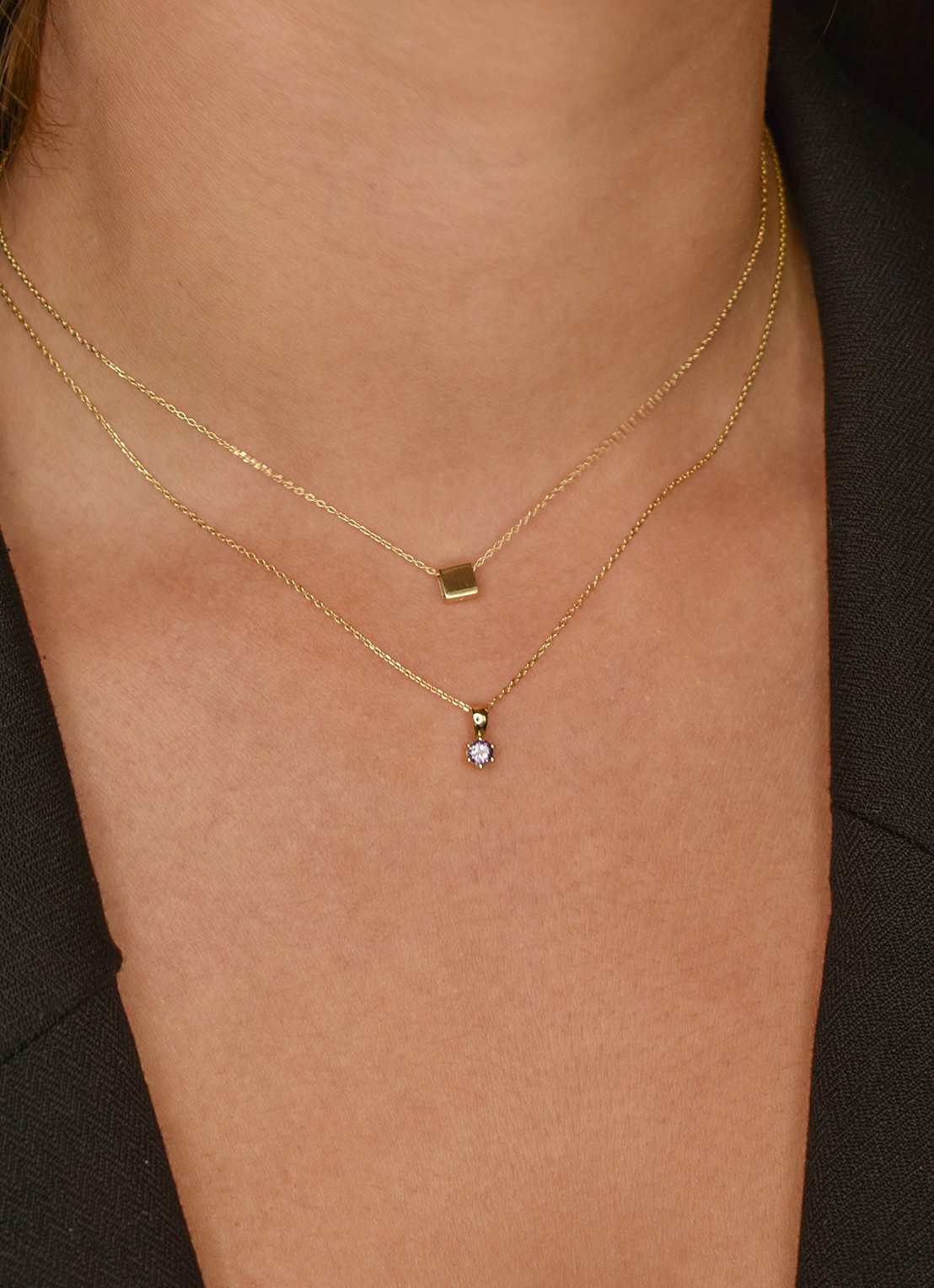 Jackie 14K Gold Ketting van 14 karaat geelgoud - detail 3 geelgoud