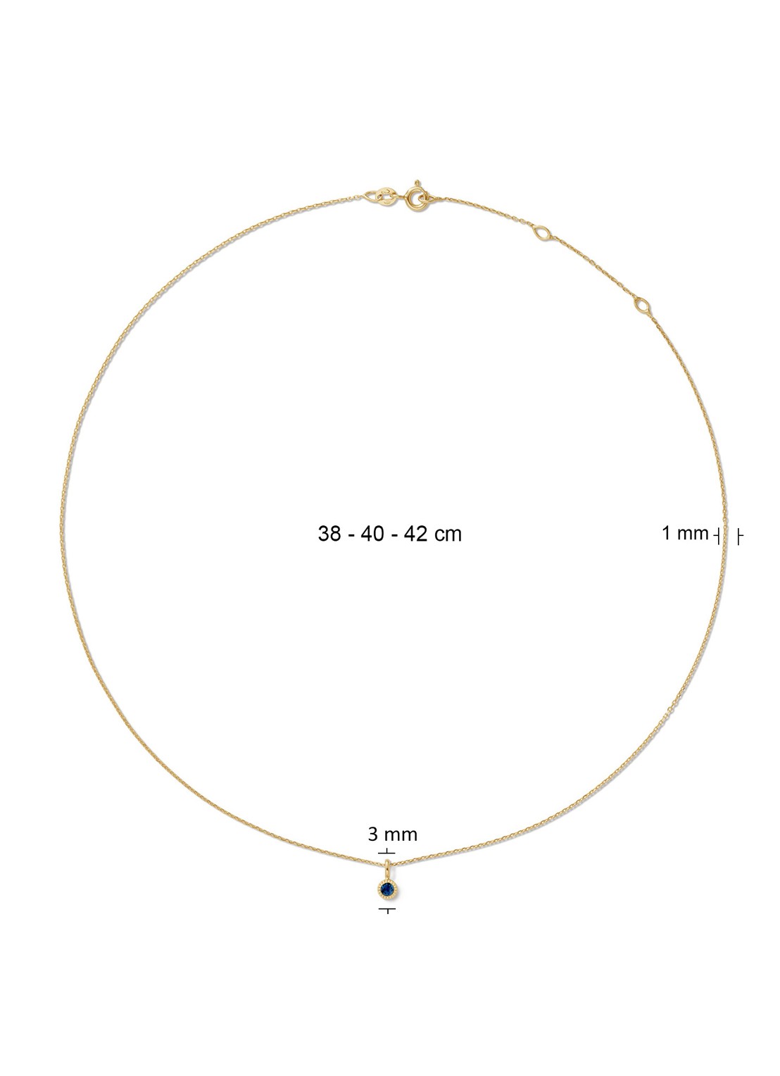 Jackie 14K Gold Kirstenbosch ketting van 14 karaat geelgoud - detail 3 goud