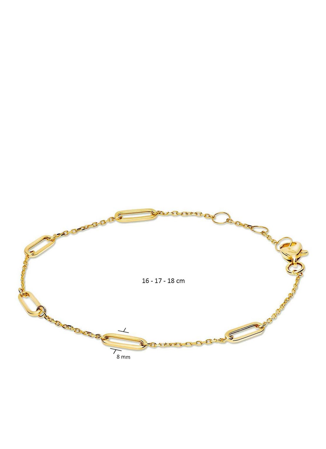 Jackie 14K Gold Las Ramblas armband van 14 karaat geelgoud - detail 3 geelgoud