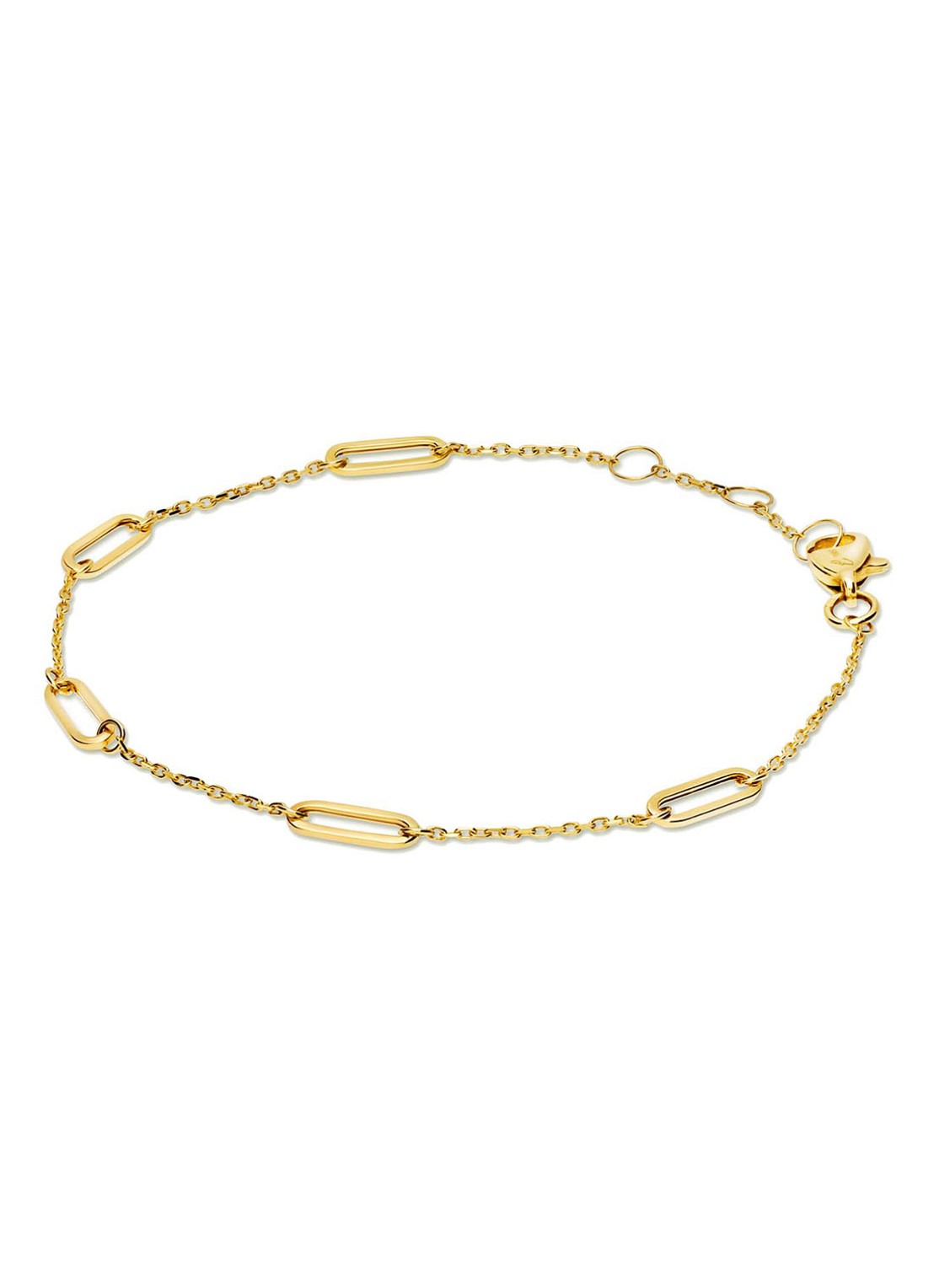 Jackie 14K Gold Las Ramblas armband van 14 karaat geelgoud - voorkant geelgoud
