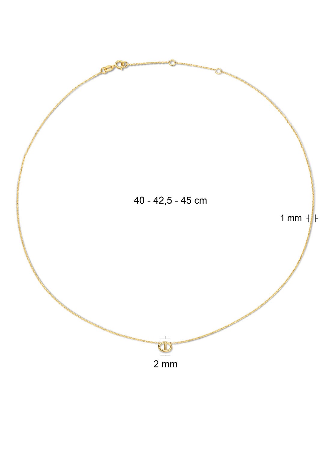Jackie 14K Gold Marine ketting van 14 karaat geelgoud - detail 5 geelgoud