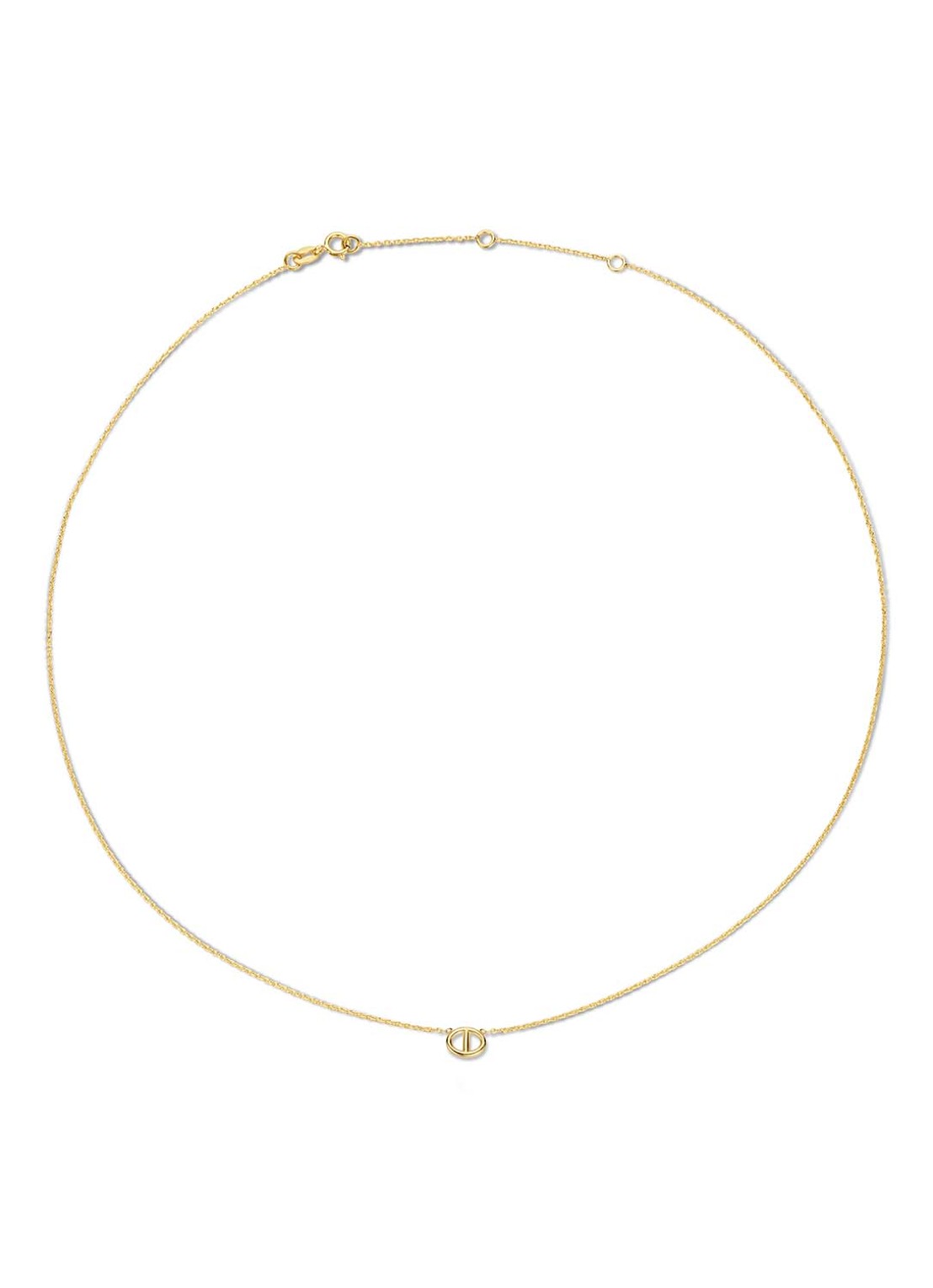 Jackie 14K Gold Marine ketting van 14 karaat geelgoud - voorkant geelgoud