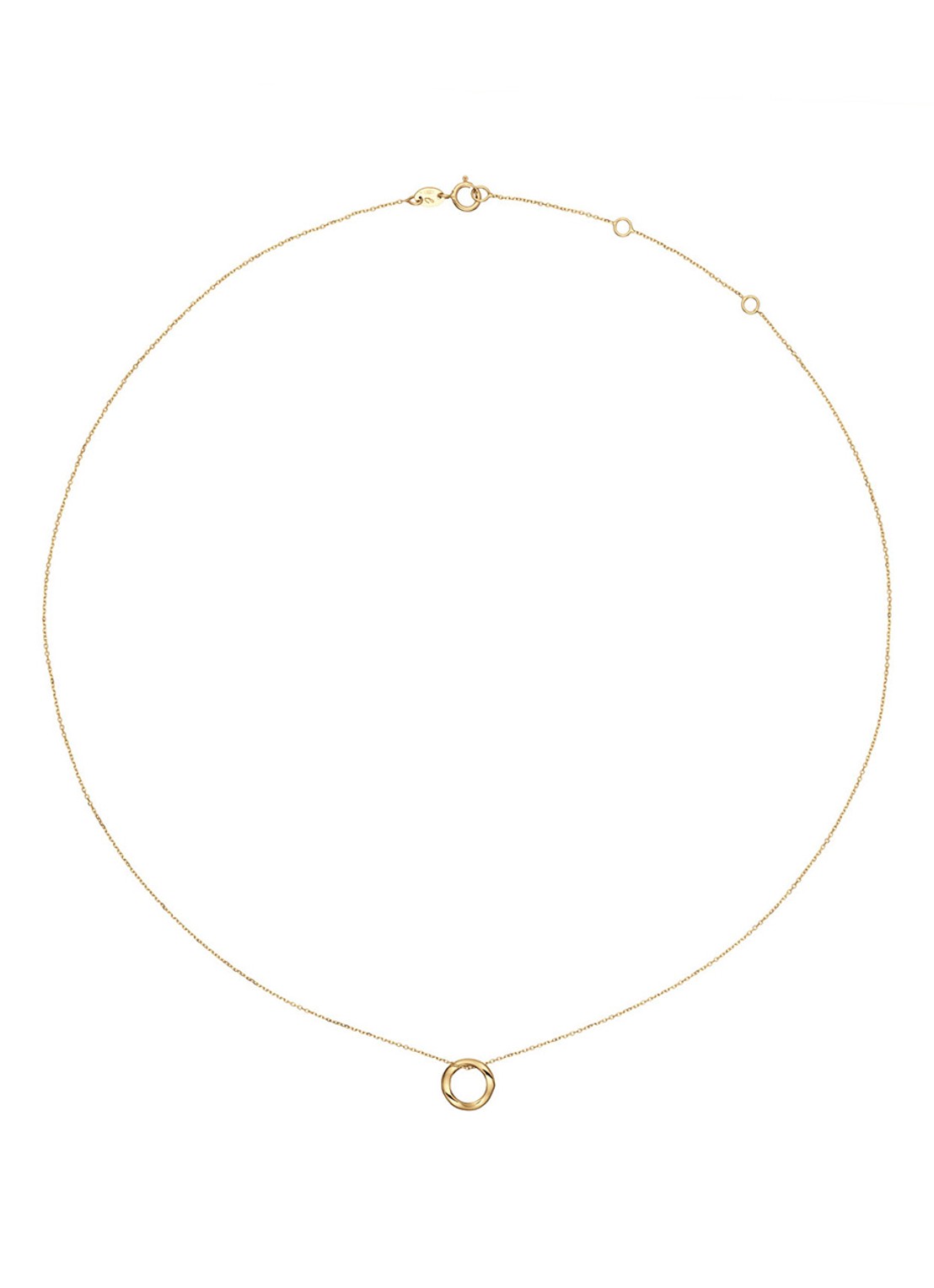 Jackie 14K Gold Monaco ketting van 14 karaat geelgoud - detail goud