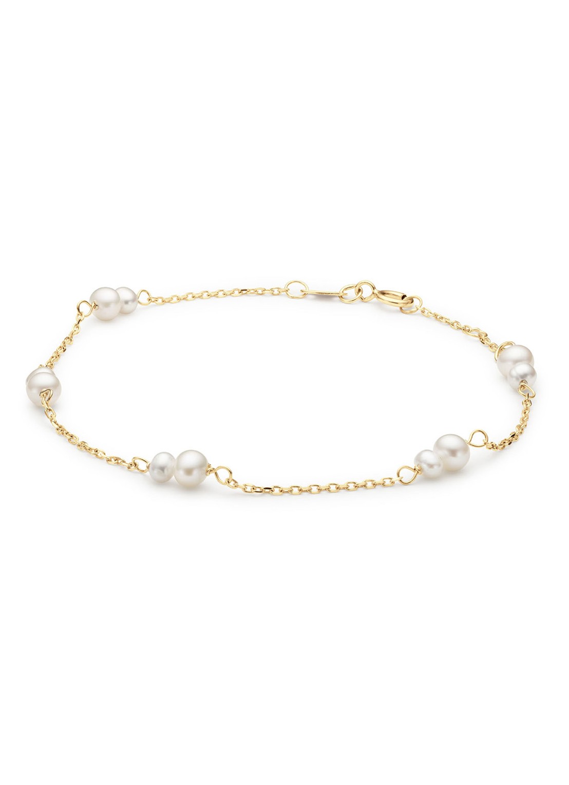Jackie 14K Gold Monte Carlo Pearl armband van 14 karaat geelgoud - voorkant goud