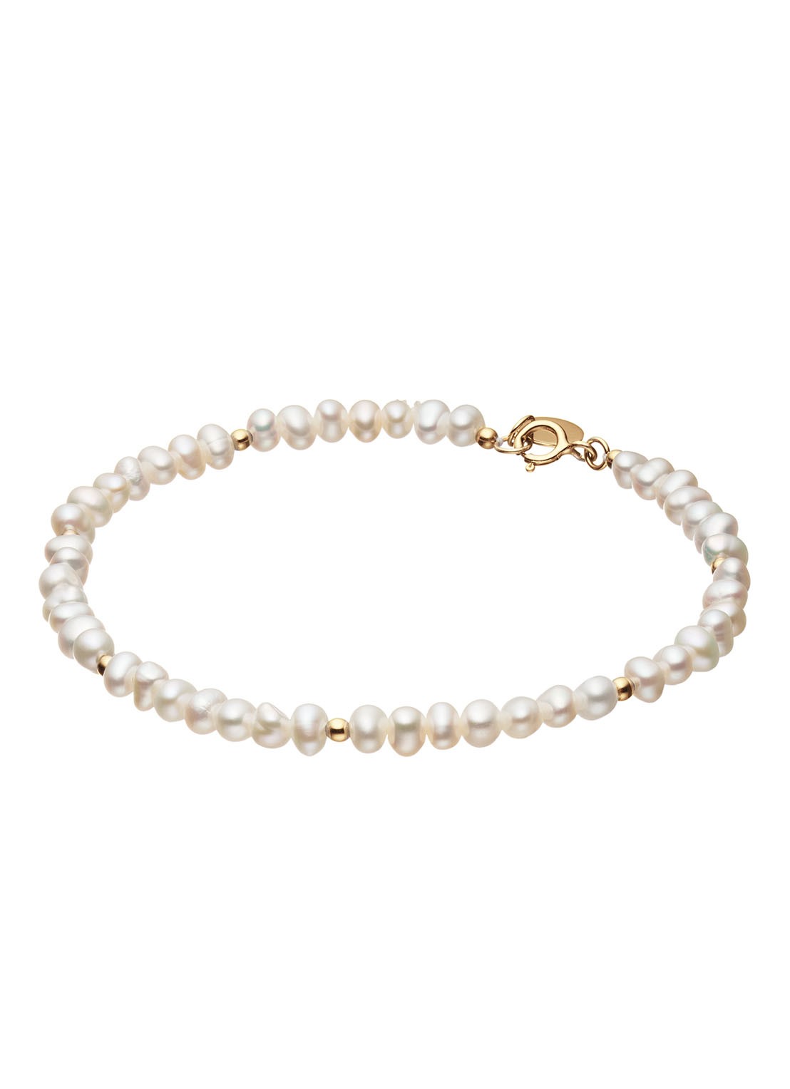 Jackie 14K Gold Pearl Potion armband van 14 karaat geelgoud - voorkant 2 parelmoer