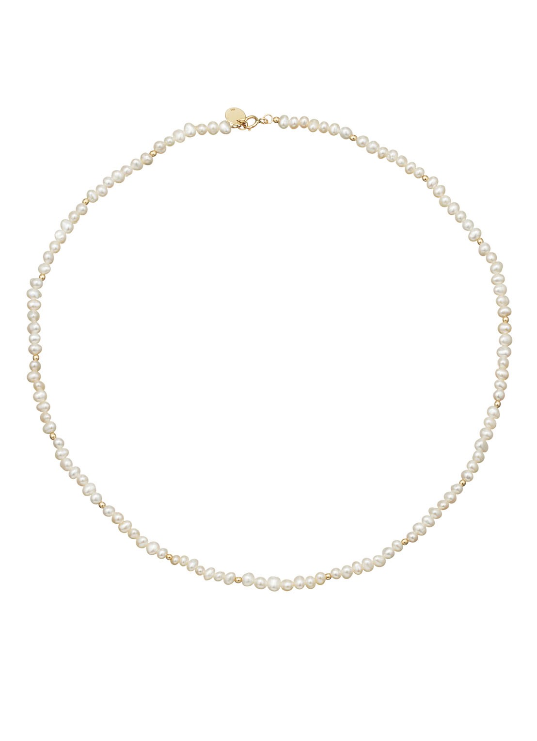 Jackie 14K Gold Pearl Potion parelketting van 14 karaat geelgoud - voorkant parelmoer
