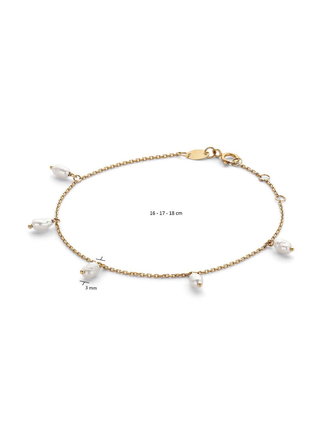 Jackie 14K Gold Pearls of Amalfi armband van 14 karaat geelgoud - detail 5 geelgoud