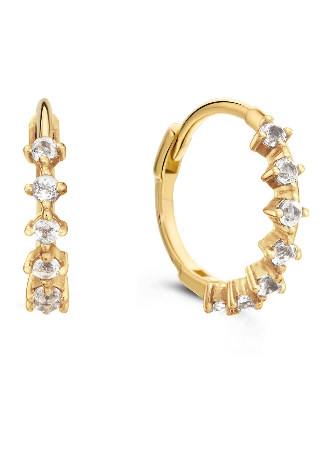 Jackie 14K Gold Radiance oorringen van 14 karaat geelgoud - voorkant goud