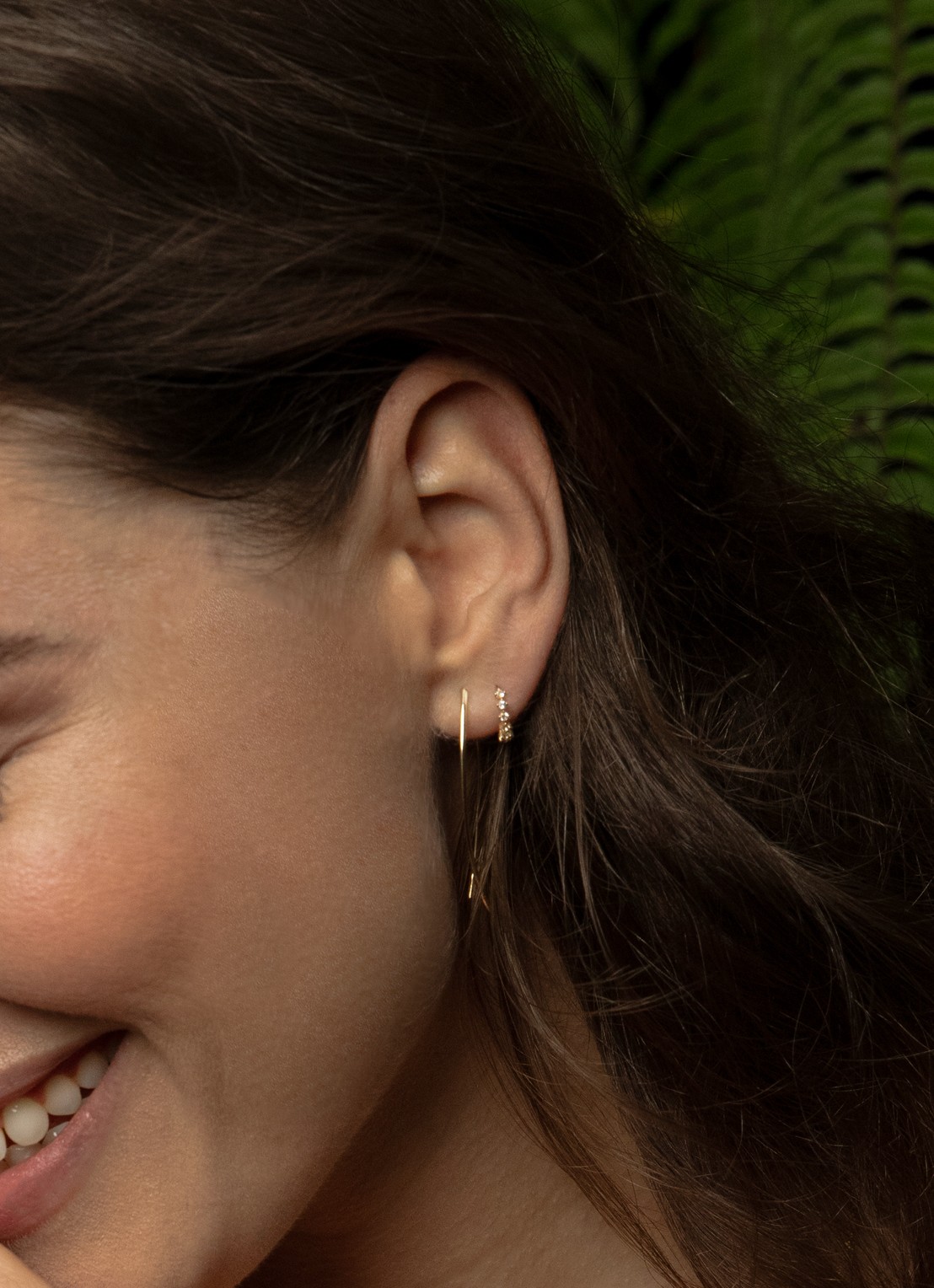 Jackie 14K Gold Radiance oorringen van 14 karaat geelgoud - voorkant 2 goud
