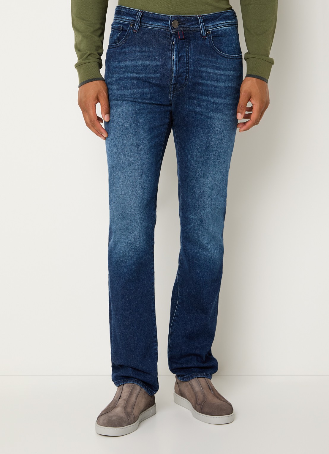 Jacob Cohën Bard slim fit jeans met donkere wassing - detail 2 indigo