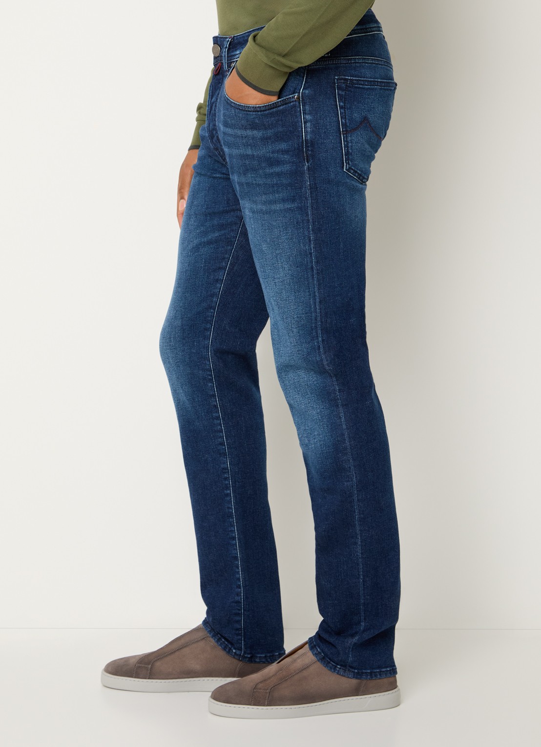 Jacob Cohën Bard slim fit jeans met donkere wassing - detail 3 indigo