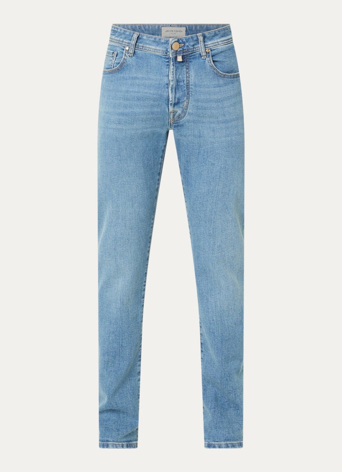 Jacob Cohën Bard slim fit jeans met lichte wassing - voorkant indigo