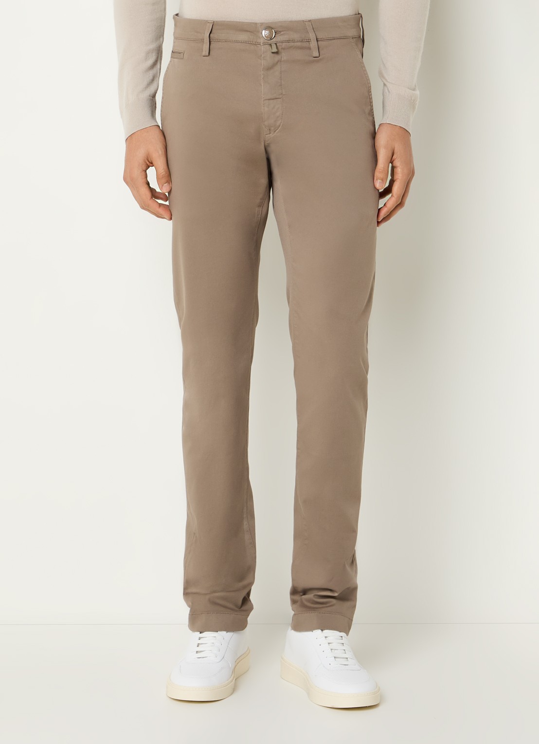 Jacob Cohën Bobby slim fit chino met steekzakken - detail 4 zand