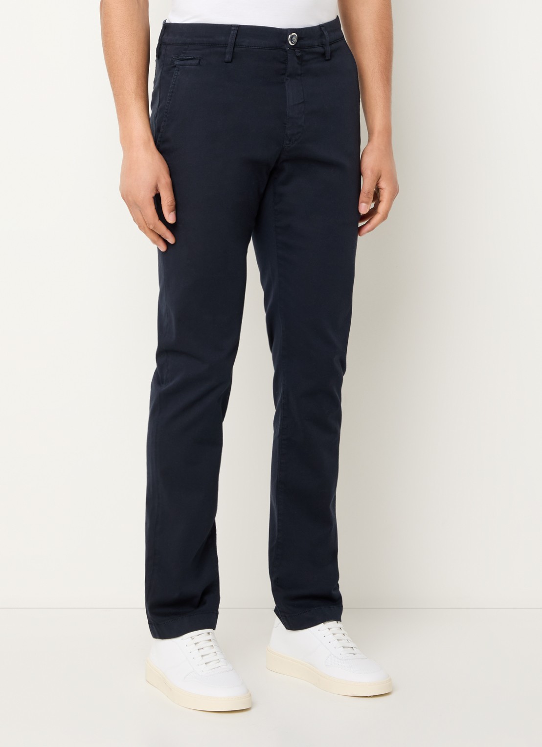 Jacob Cohën Bobby slim fit chino met steekzakken - detail 4 donkerblauw