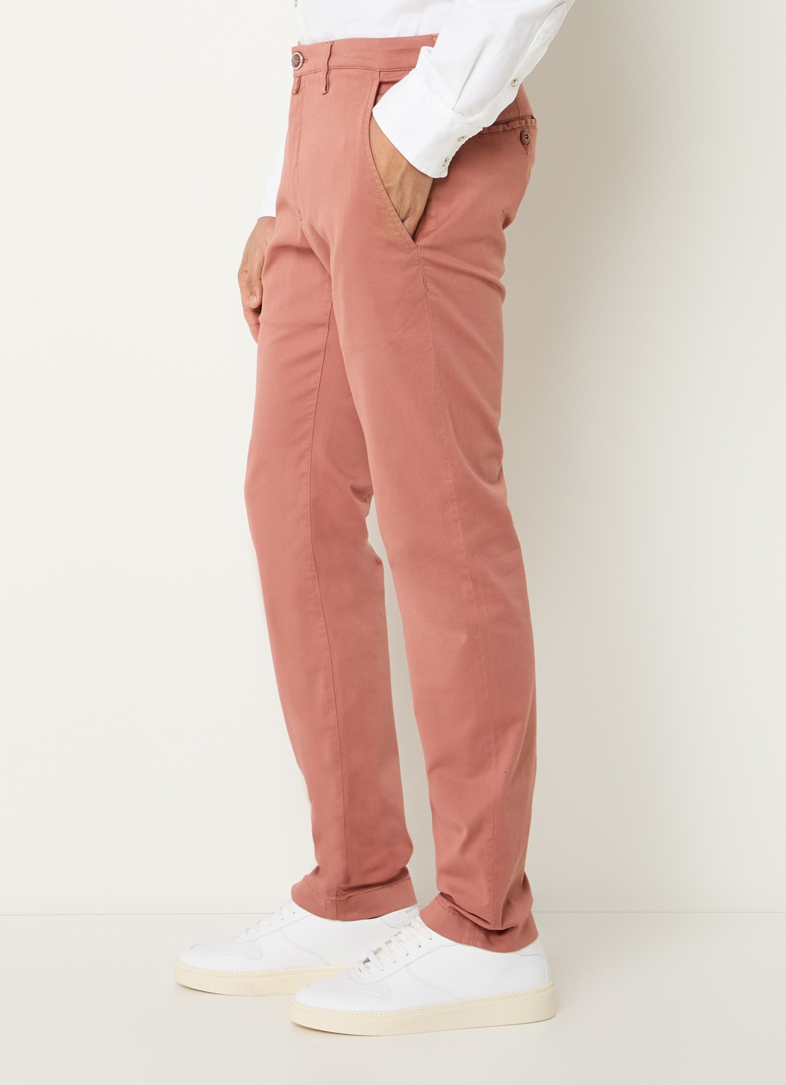 Jacob Cohën Bobby slim fit chino met steekzakken - detail 2 zalmroze