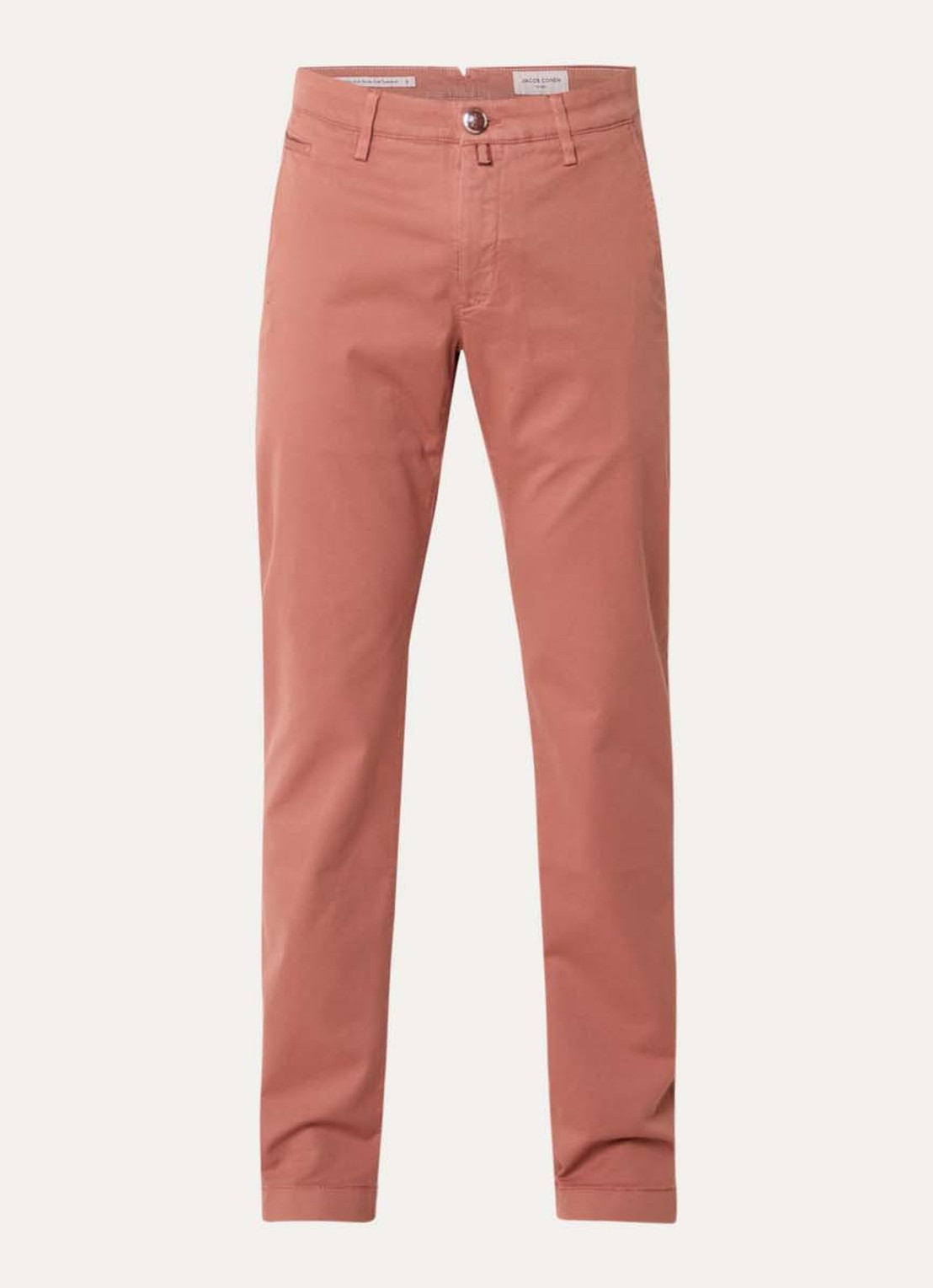 Jacob Cohën Bobby slim fit chino met steekzakken - voorkant 3 zalmroze
