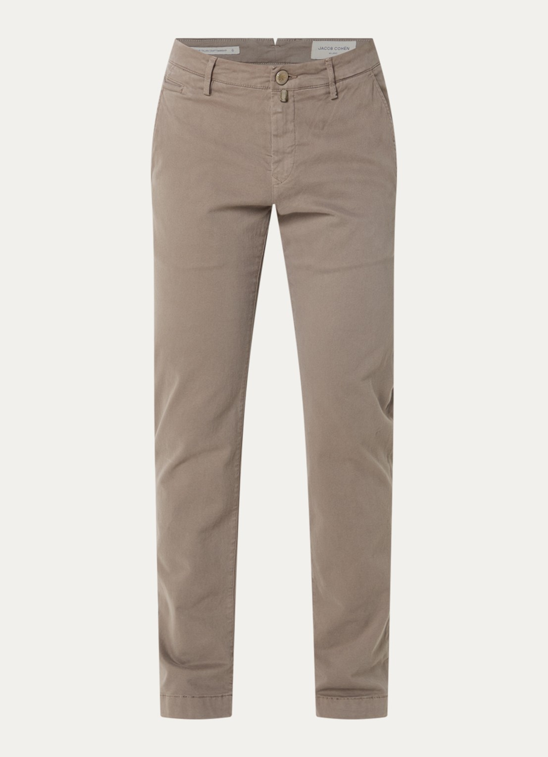 Jacob Cohën Bobby slim fit chino met steekzakken - voorkant 4 grijs
