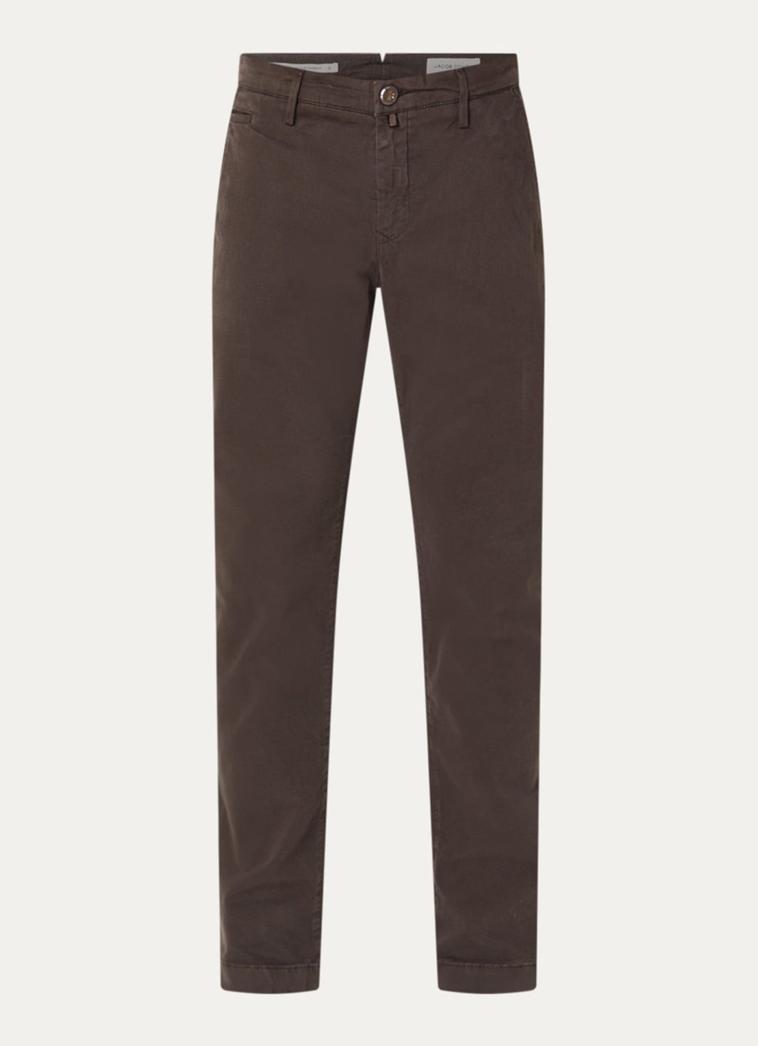 Jacob Cohën Bobby slim fit chino met stretch - voorkant bruin