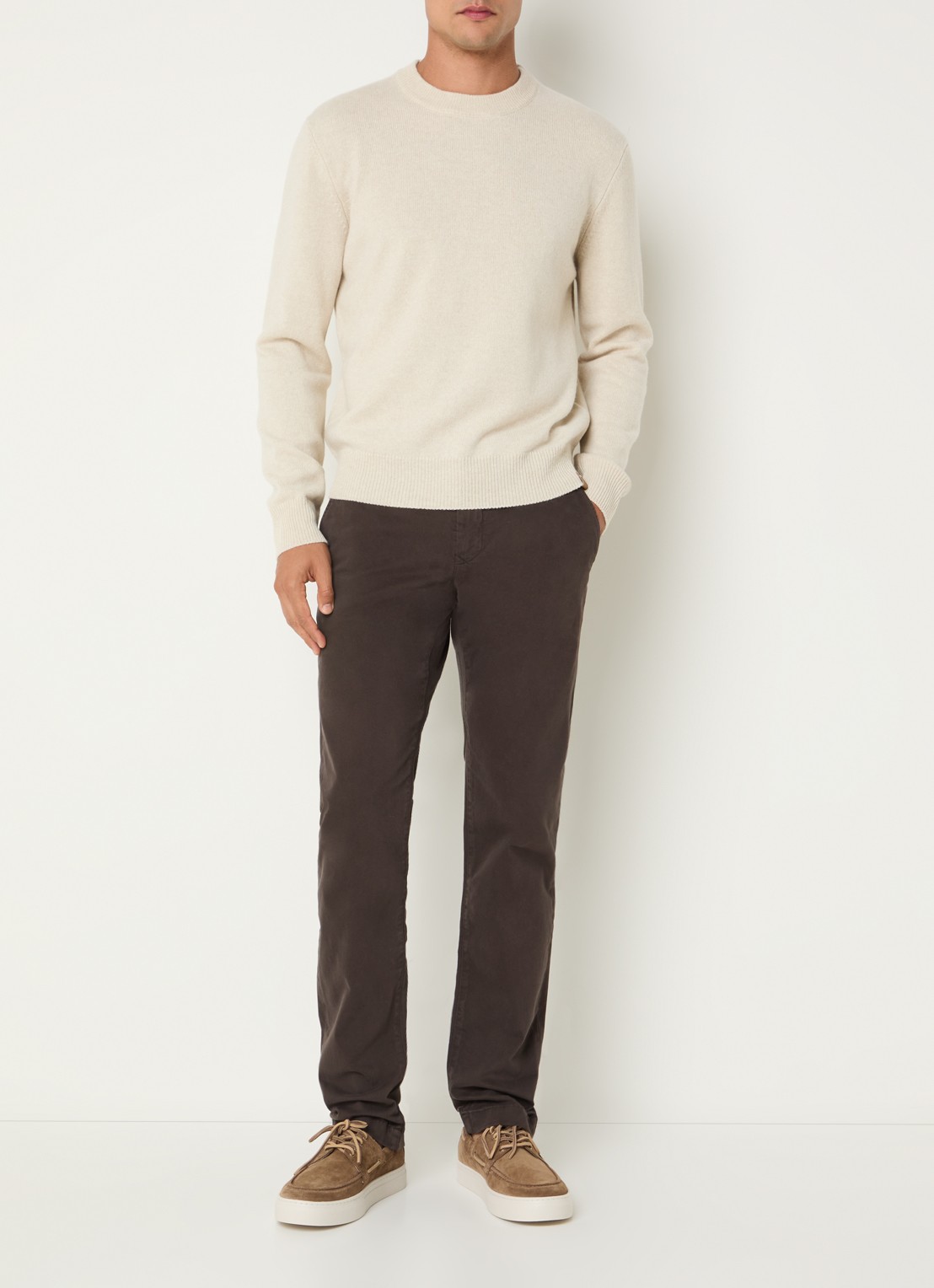 Jacob Cohën Bobby slim fit chino met stretch - voorkant 2 bruin